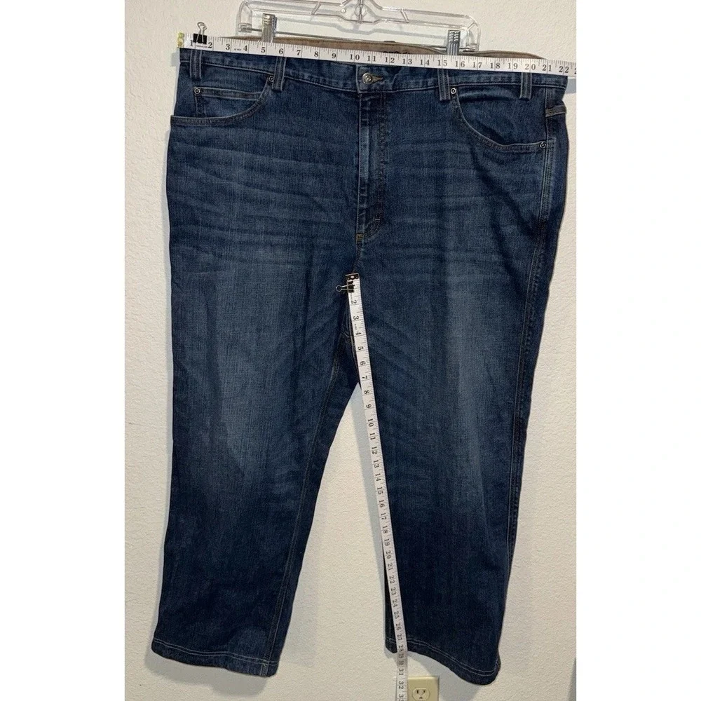 Duluth Trading Co Flex Ballroom Jeans Mens Size 44x29 Relaxed Fit HEMMED Read